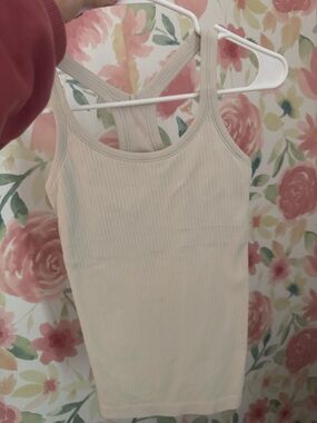 lululemon athletica Ribbed Tank Top in Cream